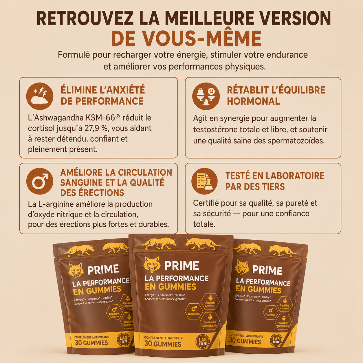 60 Gummies Prime Performance+ (2 Sachets)