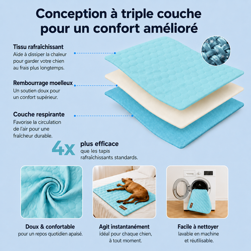 Couverture rafraichissante – Plus de fraîcheur et de repos pour votre chien