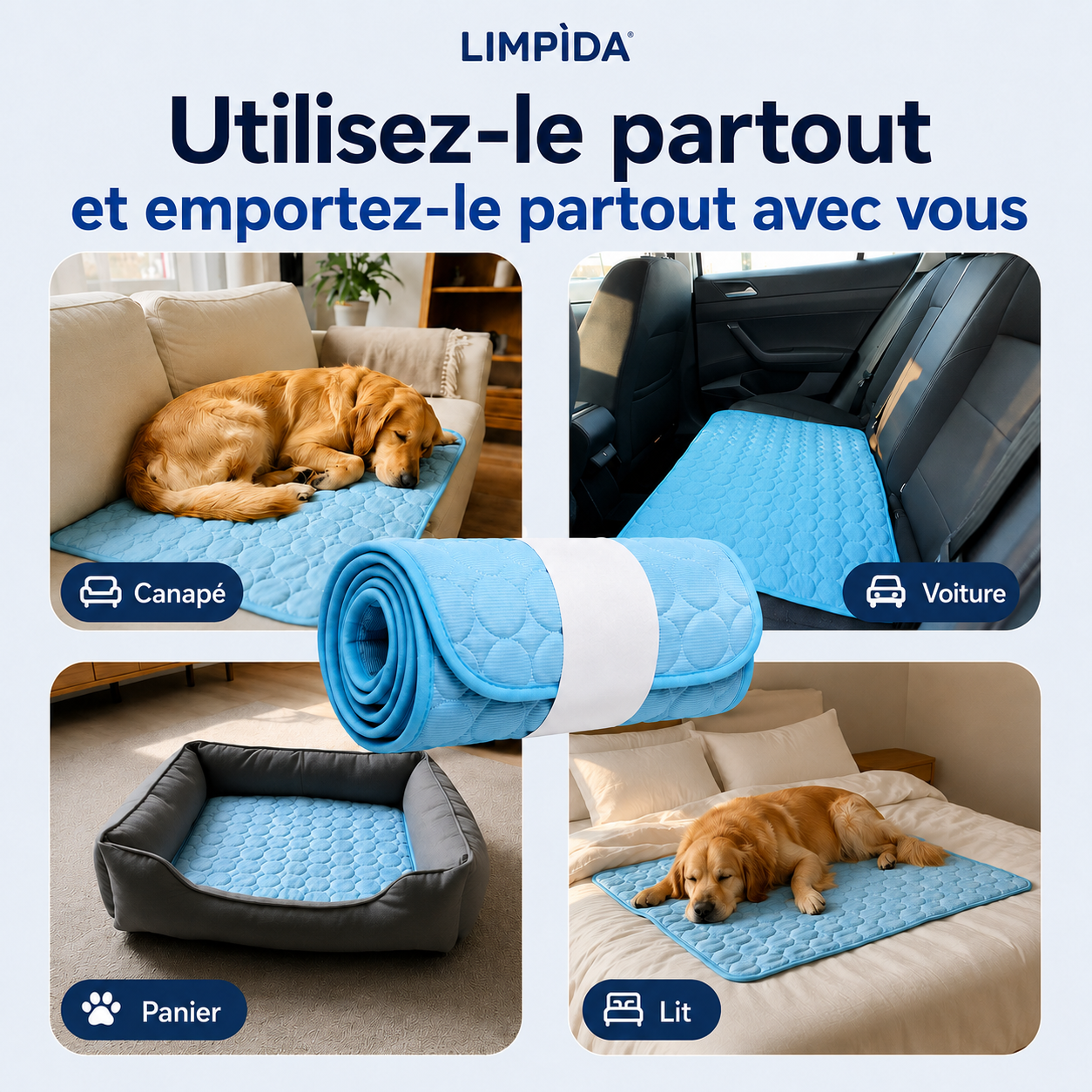 Couverture rafraichissante – Plus de fraîcheur et de repos pour votre chien