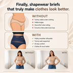 Seamless - high-waisted shapewear panties with a flat-tummy effect