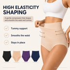 Seamless - high-waisted shapewear panties with a flat-tummy effect