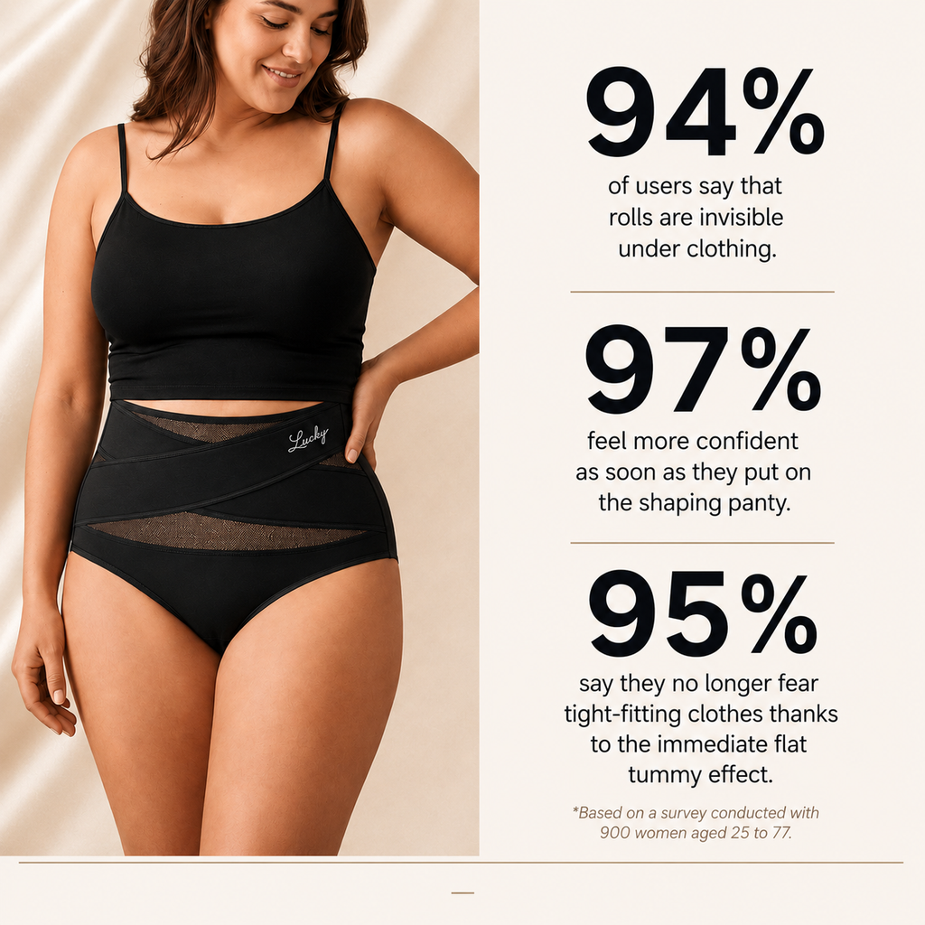 Seamless - high-waisted shapewear panties with a flat-tummy effect