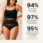 Seamless - high-waisted shapewear panties with a flat-tummy effect