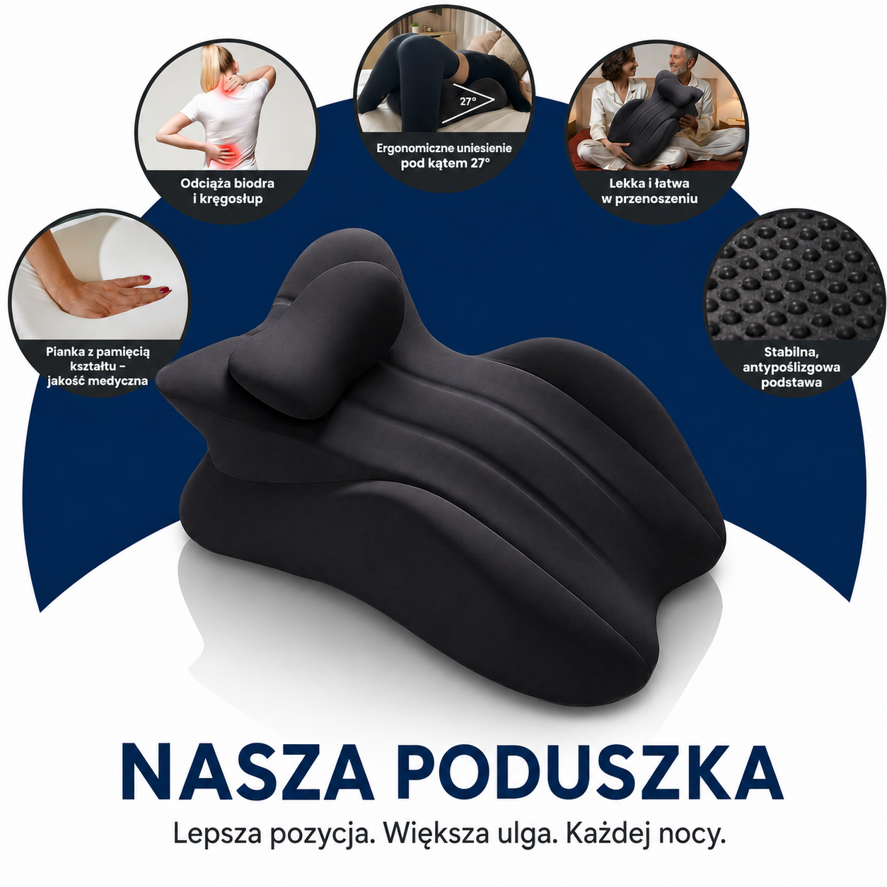 Poduszka wspomagająca intymność | Wygoda w każdej pozycji