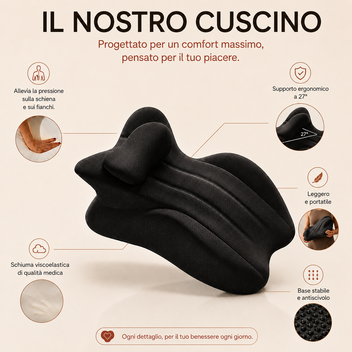 Cuscino Di Supporto Intimo | Comfort In Ogni Posizione