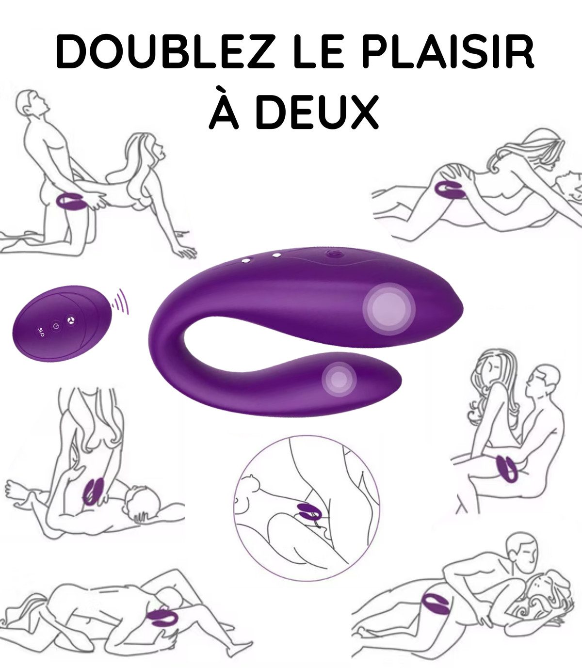 Vibromasseur pour Couple | Vos positions préférées, plus intensément